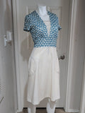 Vintage 1970s Heart-Print Tie-Waist Dress – Women's Size 10 (One of a Kind)