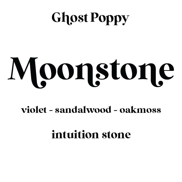 Ghost Poppy Moonstone Perfume Oil – Violet, Sandalwood & Oakmoss