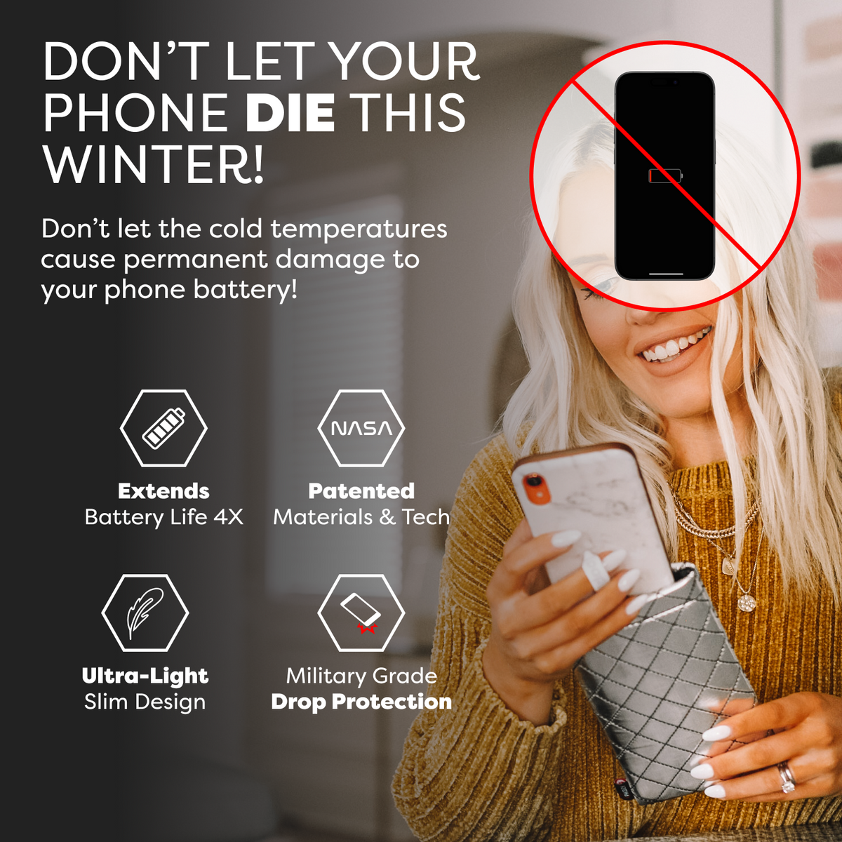PHOOZY Apollo II Thermal Phone Capsule – Floats, 4X Battery Life