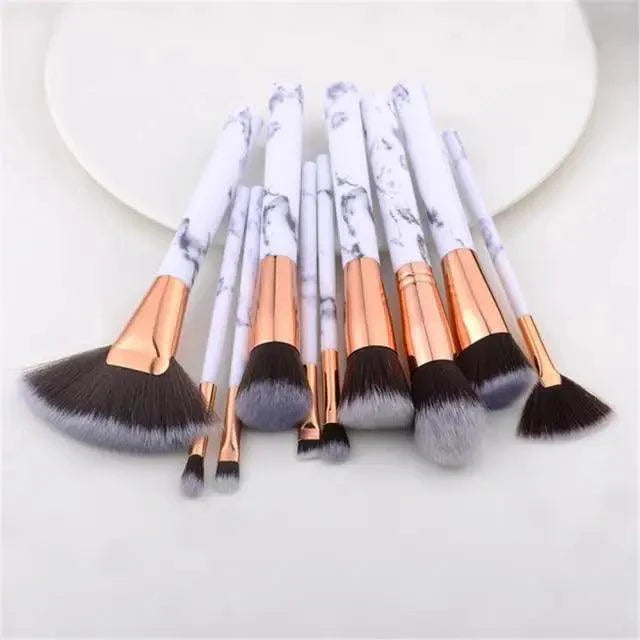 Marble Makeup Brush Set – 5, 10 or 15 Pieces