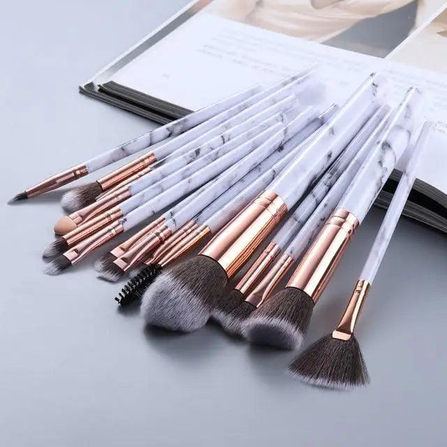 Marble Makeup Brush Set – 5, 10 or 15 Pieces