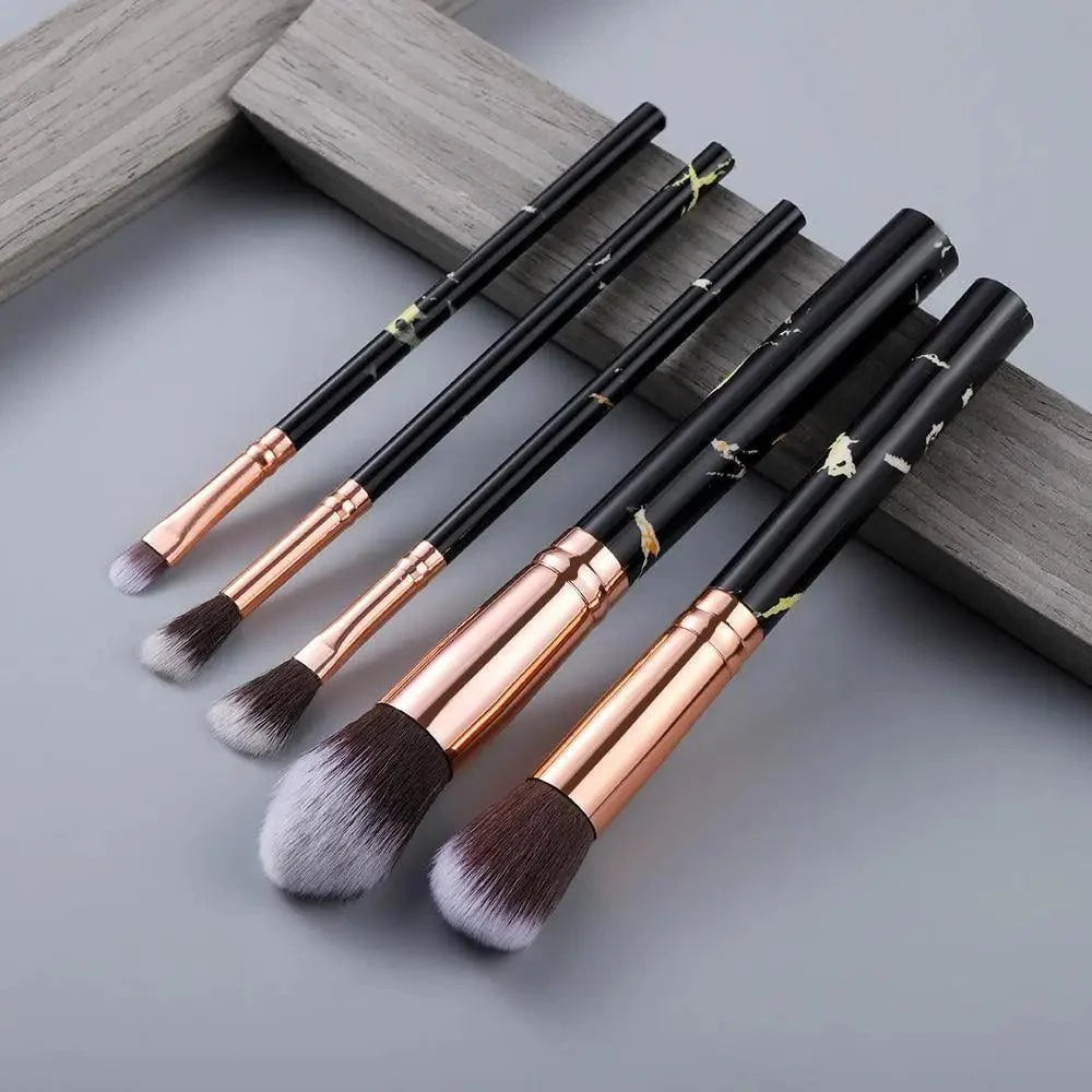 Marble Makeup Brush Set – 5, 10 or 15 Pieces