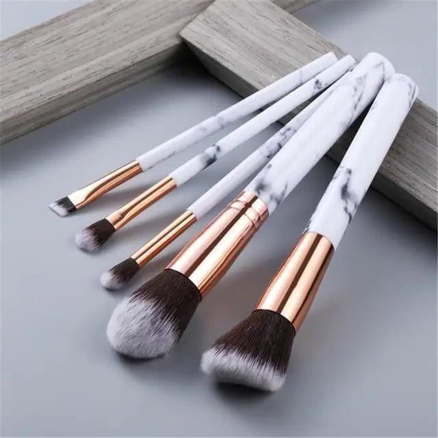 Marble Makeup Brush Set – 5, 10 or 15 Pieces
