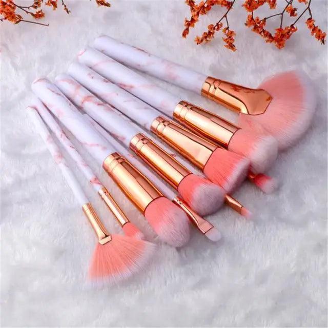 Marble Makeup Brush Set – 5, 10 or 15 Pieces
