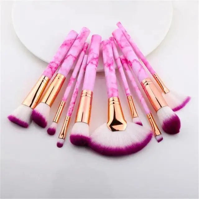 Marble Makeup Brush Set – 5, 10 or 15 Pieces