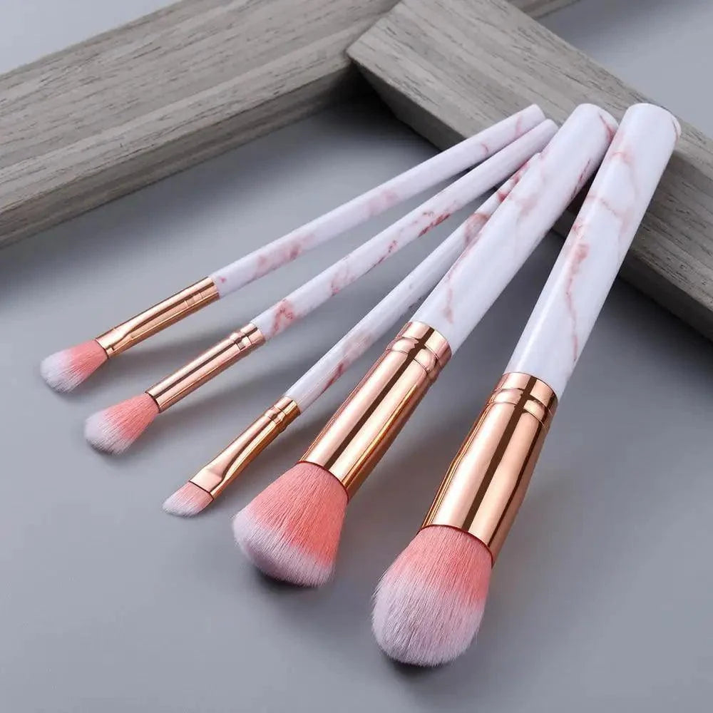 Marble Makeup Brush Set – 5, 10 or 15 Pieces