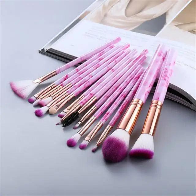 Marble Makeup Brush Set – 5, 10 or 15 Pieces