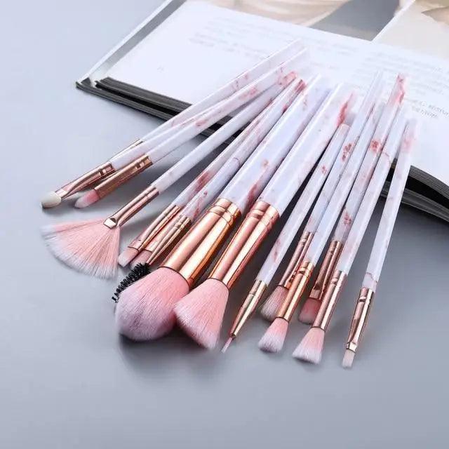 Marble Makeup Brush Set – 5, 10 or 15 Pieces