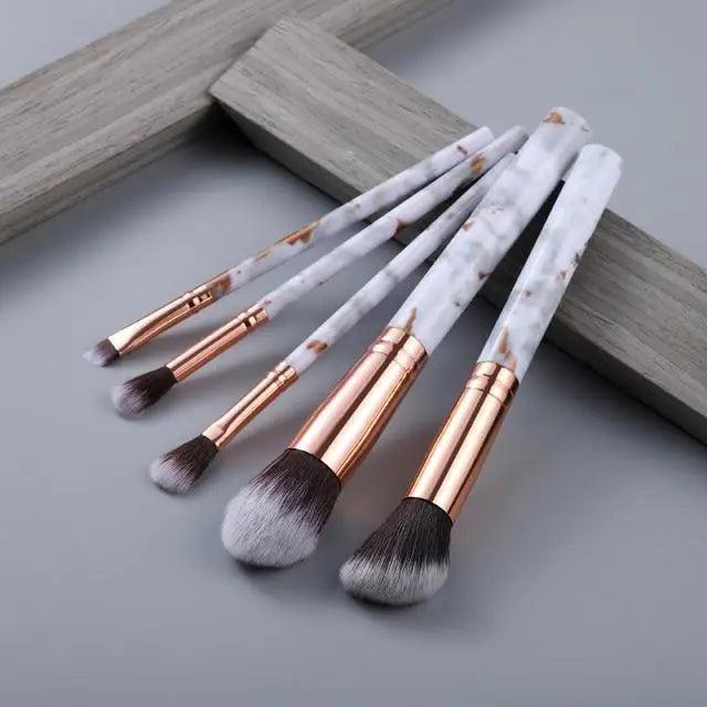 Marble Makeup Brush Set – 5, 10 or 15 Pieces