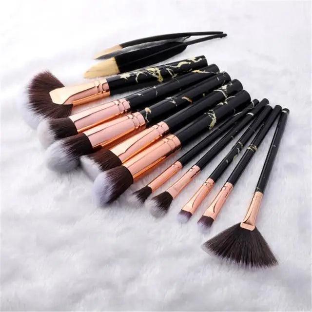 Marble Makeup Brush Set – 5, 10 or 15 Pieces