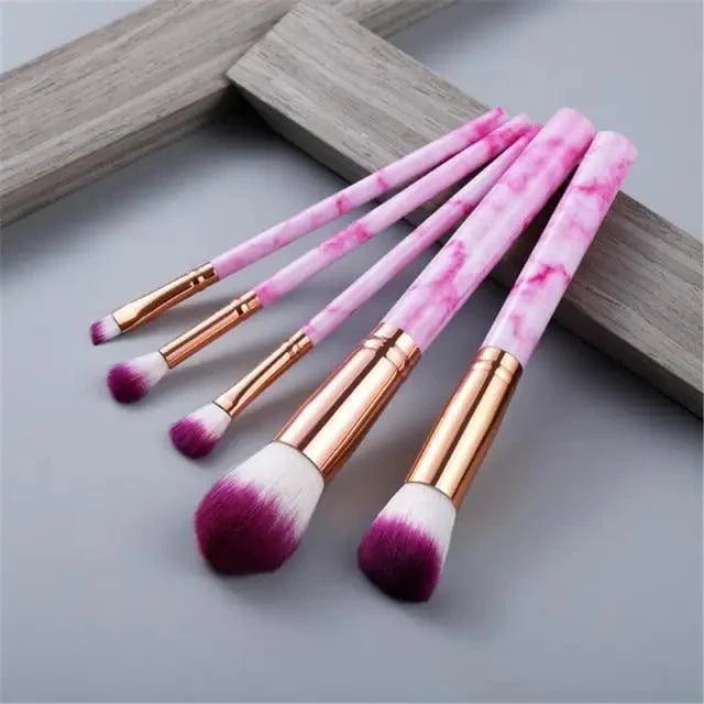 Marble Makeup Brush Set – 5, 10 or 15 Pieces