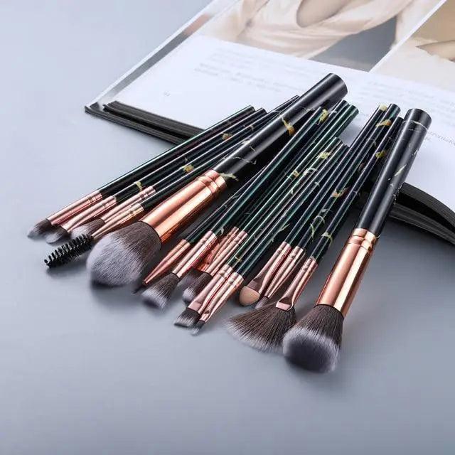 Marble Makeup Brush Set – 5, 10 or 15 Pieces